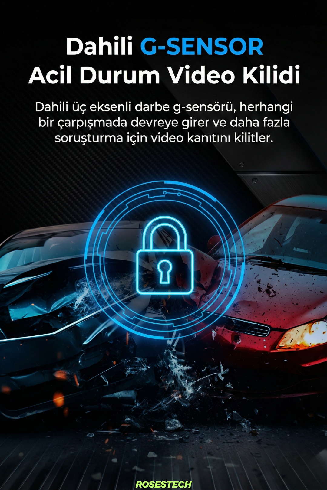 RoadMaster D28 4K Ön - Arka 1080p Çift Lensli Araç Kamerası