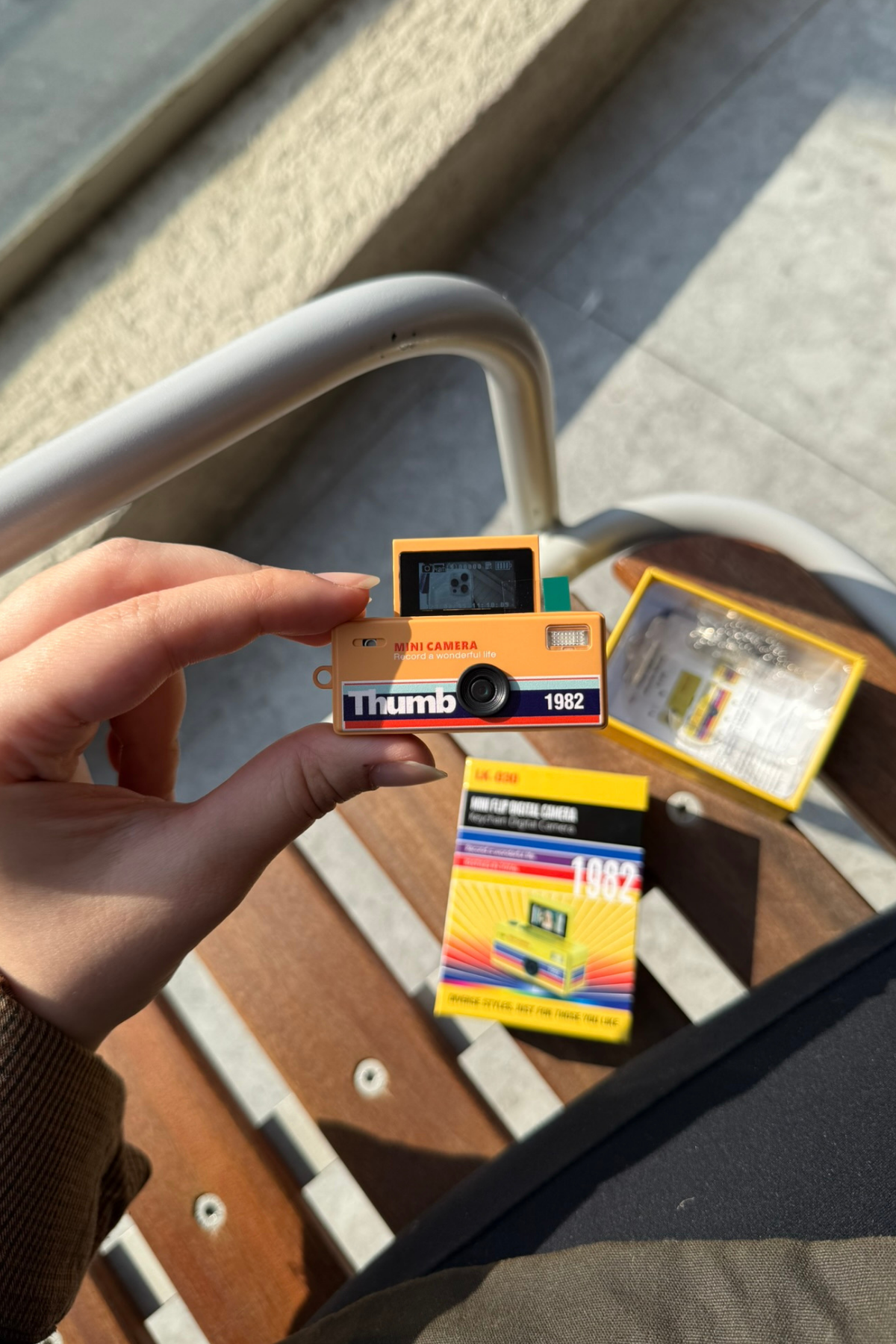 Mini Charm Kamera Dönen Ekran Flaşlı Selfie Video Vlog Kamerası 1080P+48MP