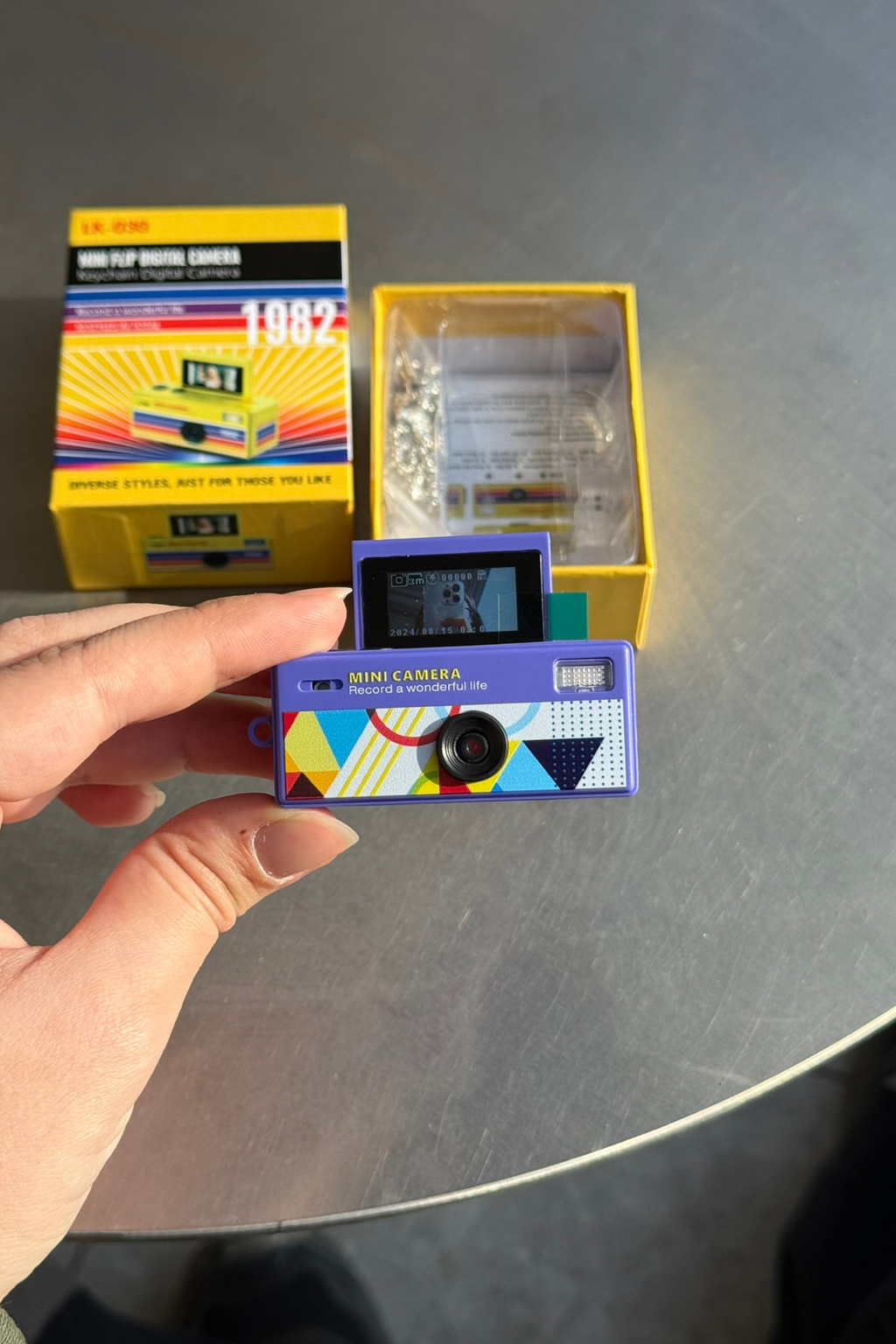 Mini Charm Kamera Dönen Ekran Flaşlı Selfie Video Vlog Kamerası 1080P+48MP