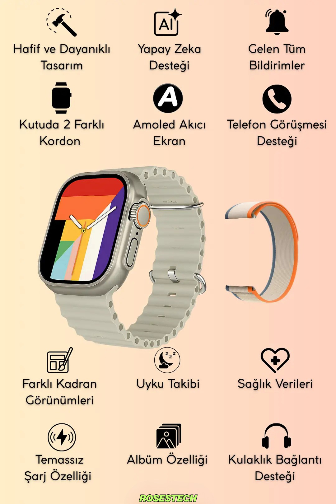 HK11 ULTRA Çok Fonksiyonel Akıllı Saat