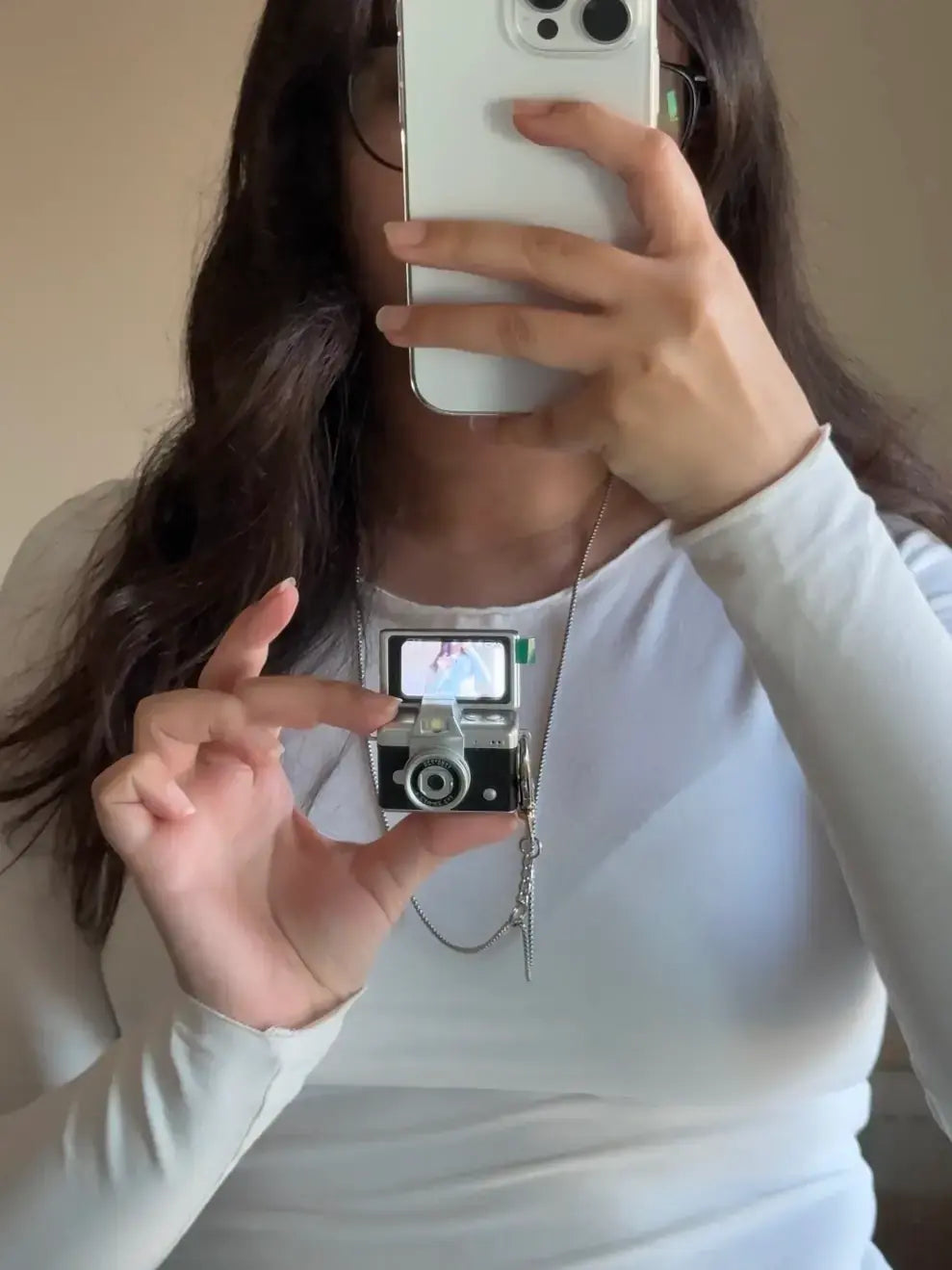 Mini Kamera Dönen Ekran Flaşlı Selfie Video Vlog Kamerası Anahtarlık 1080P+48MP