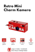 Mini Dijital Charm Kamera Retro Filtreli Video Foto Kamera 1080P+12MP