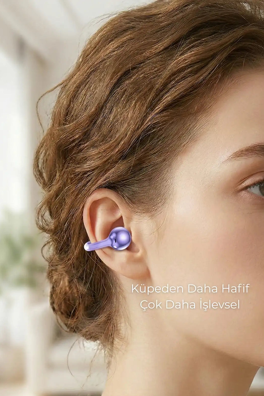 Fiyonk Charm Hediyeli Klips Tasarımlı Kablosuz Kulaklık